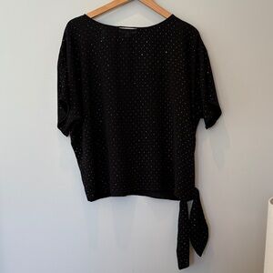 MICHAEL Michael Kors Black Blouse with Dotted Pattern
